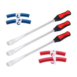 P1 Tools 3 Pieces 14.5" Tire Lever Tool Spoon and 4 Pieces Rim Protector Professional Tire Changing Tool for Motorcycle, Dirt Bike, Lawn Mower