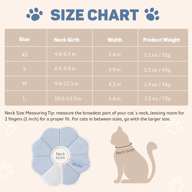 Avont Elizabeth Collar for Dogs and Cats, Soft and Lightweight