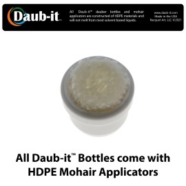 Daub-it Empty Bottles with Mohair Dauber Applicator - 3 Pack - 4, 2, 1 oz. -HDPE