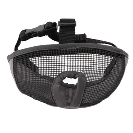 Short Snout Dog Muzzle Soft Comfortable Breathable Flat Face Bulldog Muzzle for Biting Chewing Licking Gray M