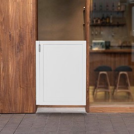 Giciashop Swinging Doors, Saloon Half Door Half-Waist Doors with Hinges, Multifunctional Indoor Wood Cafe Door for Hallway Kitchen Cafe Doorway Bar (White, 27.56 * 35.43in)