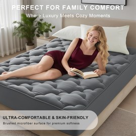 600GSM Mattress Pad Pillow Top Mattress Cover Mattress Protector Cotton Top Deep Pocket Fitted Cover Soft Supportive