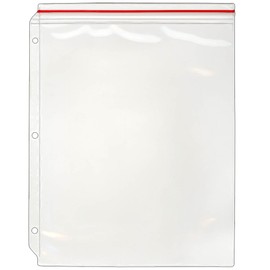 StoreSMART - Zip-Top Knitting Supplies Binder Page - 8 1/2" x 11" - 10-Pack - VH309-KNIT-10