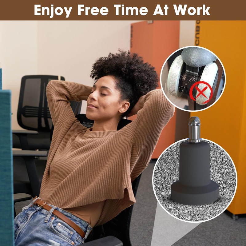 Office Chair Glides Bell Glides Replacement or Stool Swivel Caster