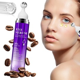 Augenserum Gegen Dunkle Augenringe und Schwellungen und Schwellungen mit 8% Koffein 8% Retinol Hyaluronsäure Niacinamid, Augenserum Gegen Falten, Feine Linien und Geschwollene Augen, 15ml