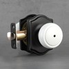 White & Black Door Knobs for Privacy, Coastal Knob with
