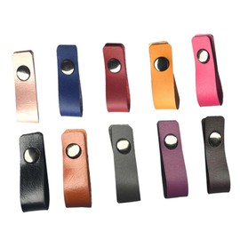 DOITOOL 10pcs Microfiber Leather Cable Organizer Cord Winder for Earphones Desktop Management Mixed Colors Tidy up Your Workspace