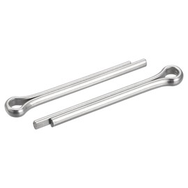 sourcing map Split Cotter Pin, 5mm x 45mm Stainless Steel Clip Fastener Fitting for Automotive, Mechanics, Silver Tone, 5Pcs