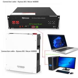 Green-utech BMS RS485 Cable USB to RJ45 8P8C RS485 Serial Solar Inverter Port for Dyness B3 Mecer M3000 Lithium Battery Module Firmware Upgrade PC to Inverter Connection (Length: 3.2Feet)