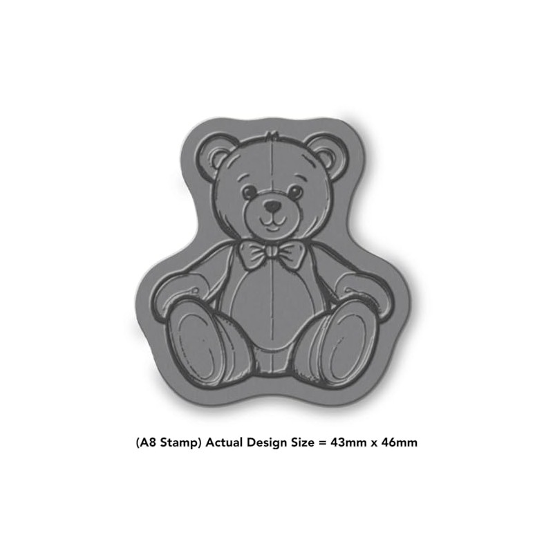 'Teddy Bear' Rubber Stamp - Unmounted Design for Crafting &