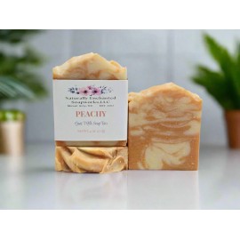 Homemade Handmade Goat milk Soap Bar Peach scented cold process bar soap