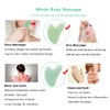 Ditind Gua Sha, Guasha Tool for Face, Natural Jade Stone