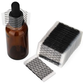 MORIDA 300 pcs 45x23 mm Shrink Bands Printed Clear Perforated Heat Shrink Wrap Sealer for 1 oz Glass Bottle Cap Fits 3/4" to 1" Diameter