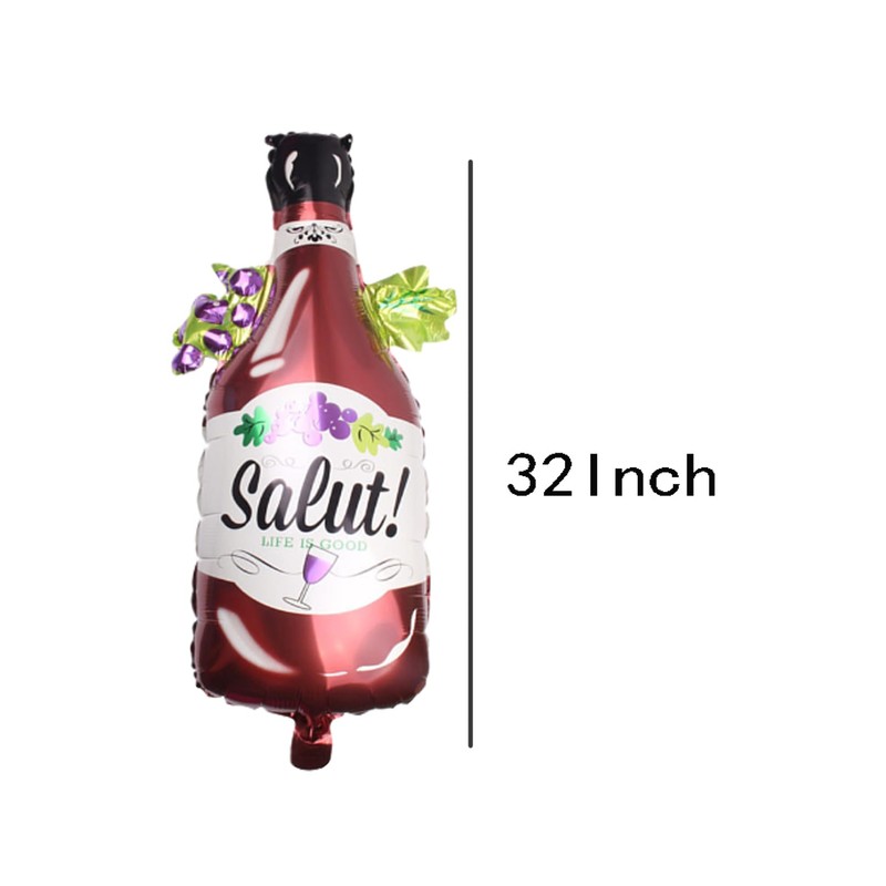 2 Pcs grape Bottle Foil Balloons Birthday Engagement Bachelorette Party