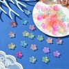 COGCHARGER 100Pcs Acrylic Flower Beads Cherry Blossom Acrylic Beads Flower