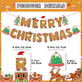 Gingerbread Christmas Decorations Gingerbread Banner Merry Christmas Banner Christmas Gingerbread Decorations Gingerbread Party Decorations with Gingerbread Decor for Christmas Party Decorations