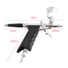 Airbrush Kit,Multi-Purpose 2 Cups Side Feed Spray Gun Trigger Airbrush