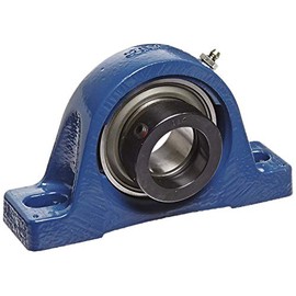 SKF P2B 104-FM Pillow Block Ball Bearing, 2 Bolts, Normal Duty, Eccentric Collar, Contact Seals, 1-1/4" Shaft, 4-22/32" to 5-5/16" Bolt Hole Spacing, 1-7/8" Base to Center Height