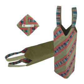 The Christmas Stocking for Forever Young-Over 21!Xmas Fabric Wine Bags to Fill in The Best Holiday Spirits.Decoration.Gift Packaging for All Seasons-Holidays.Stripes All The Way Wine Bag - Set of 1