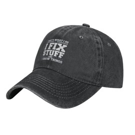 I Fix Stuff and I Know Things Hat for Men/Women Cap That's What I Do Cool Stuff Hat for Men Funny, Father Men Gift (UK, Alpha, One Size, hat-7)