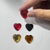 MECCANIXITY 40 Pcs Acrylic Heart Rhinestone 20mm Flat Back Plastic