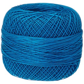 Handy Hands Lizbeth Premium Cotton Thread, Size 40, Bright Turquoise Dark