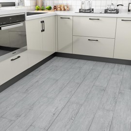 WESTICK Bathroom Peel and Stick Floor Tile Wood Waterproof Flooring 6 x 36 in Vinyl Floor Tiles for Bathroom Stick on Tiles for Kitchen Bedroom Living Room RV Easy to Cut Linoleum Flooring 20 PCS