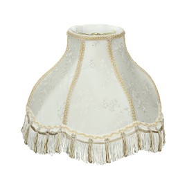Aspen Creative 30331A Transitional Scallop Bell Shape Spider Construction Lamp Shade in Ivory, 13" wide (5" x 13" x 9 1/2")