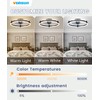 VOLISUN Ceiling Fans with Lights and Remote, 19.7in Low Profile