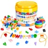 278 Pcs Lacing Letters Beads, Lowercase Alphabet Learning Toys, 10