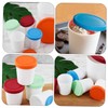 Kichvoe 4Pcs Round Ice Cream Storage Containers Dessert Cups with