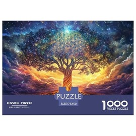 Árbol de la vida - Rompecabezas de 1000 piezas para adultos, juguete de diversión intelectual, decoración del hogar, juguete para aliviar el estrés,  