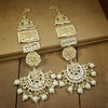 I Jewels 18K Gold Plated Zinc Alloy Matte Finish Kundan