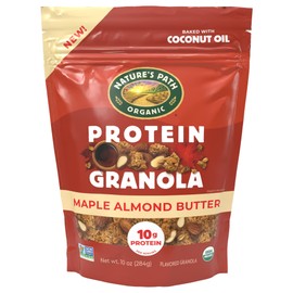 Nature's Path Organic Maple Almond Butter Protein Granola, 10 oz (Pack of 1), Non-GMO