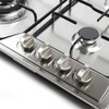 Azushwer 4 Pcs 6MM Silver Gas Hob Knobs, Universal Cooker