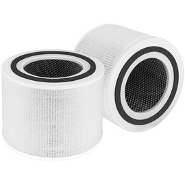 2 Pack Core P350 Pet Care Replacement Filter for LEVOIT Core P350 Pet Care Air Purifier, 3-in-1 H13 True HEPA Filter Replacement, Core P350-RF, White