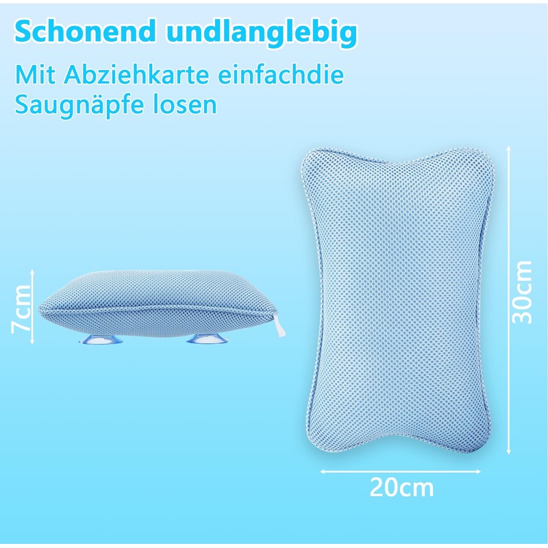 Collazoey Bath Pillow, Bath Pillow for Bathtub, with 2 Strong