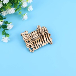 EXCEART Pack of 10 Family Unfinished Wooden Words Ornaments Family Letters Alphabet for Christmas Tree Craft Home Wedding Crafts Decoration