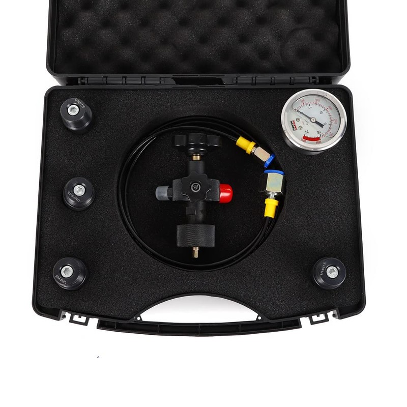 Hydraulic Accumulator Nitrogen Charging Fill Gas Valve Pressure Test Kit