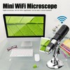 WiFi USB Digital Microscope 50‑1000X Magnification 8 LED Light for