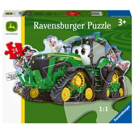 Ravensburger John Deere Tractor 24 Piece Shaped Floor Jigsaw Puzzle for Kids - 05172 - Every Piece is Unique, Pieces Fit Together Perfectly, 36 x 24 inches (90 x 60 cm) When Complete.