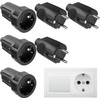 3 Pairs Schuko Plug Coupling: 250V 16A IP44 Protective Contact
