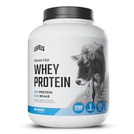 Levels Grass Fed Whey Protein Powder, No Artificials, 25G of Protein, Unflavored, 5LB