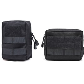 Azarxis Molle Tactical Pouch, Multi-Purpose Military Admin EDC Utility Pouch Backpack Accessories Gadget Tool Gear Organizer for Outdoor Hiking Camping Hunting Cycling Trekking Climbing (Black)