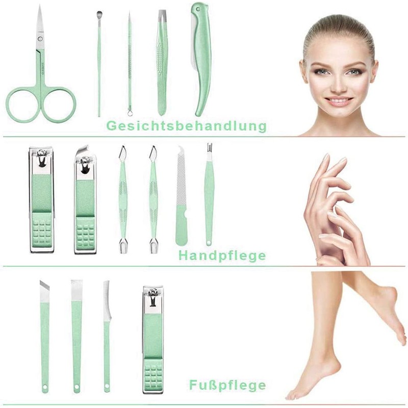 Manicura Set 16 en 1 Kit de Acero Inoxidable para