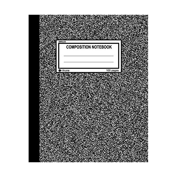 Unruled Composition Notebook: Flex Cover, 100 unruled pages [50 sheets],