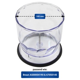 VIOKS Chopper Container 350 ml Replacement for Braun 67050145 Bowl Cup Attachment for Hand Blender Multi Chopper / Stand Mixer Accessories