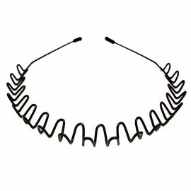 IF YOU Buy 2 you get 1 FREE Metal Hair Bands Men Women's Headbands Black wavvy