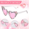 Jeere 3 Set Heart Shaped Sunglasses Cat Eye DIY Singer