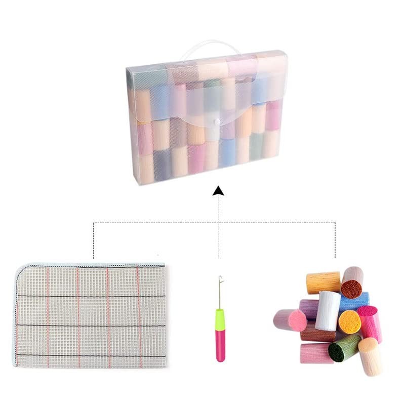ROCKY&CHAO Latch Hook Rug to Make Yourself, Latch Hook Kit,